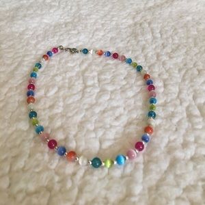 Multicolor beaded choker
